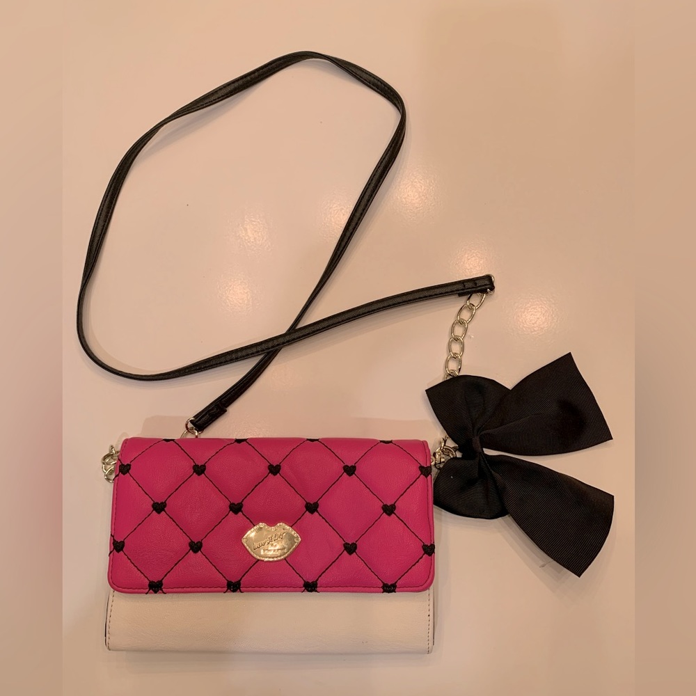 Luv Betsy, Betsy Johnson quilted cross body, clutch, evening bag.